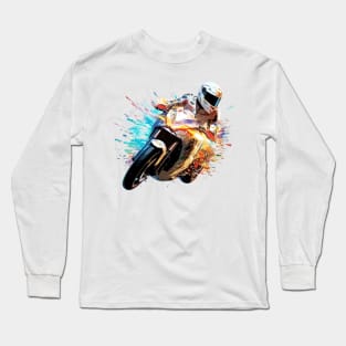 Moto Racing Fast Speed Competition Abstract Long Sleeve T-Shirt
